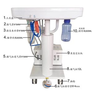 Vimel Dental Mobile <b>Worktable</b> Turbine Trolley With Rotating Instrument Tray For Oral Therapy Equipment - Product Image 2