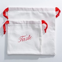 Pochette en toile naturelle écologique avec cordon de serrage, sac cadeau en toile de coton imprimé sur mesure pour petits produits promotionnels en gros