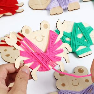 Kits de loisirs créatifs en feutre sans désordre, fournitures d'art et d'artisanat, cadeaux, cartes en bois en forme d'animaux à décorer, kits de jeux DIY pour enfants - Product Image 5