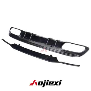 Diffuseur de pare-chocs arrière en fibre de carbone de style AMG 2PCS pour Mercedes Benz W205 Classe C C300 C43 <span class=keywords><strong>C63s</strong></span> Sedan <span class=keywords><strong>2015</strong></span> + Kit carrosserie séparateur arrière - Product Image 4