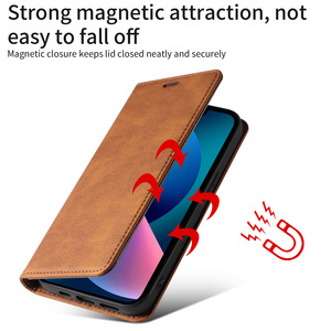 Funda de Teléfono de Cuero PU Tipo Folio para Samsung <span class=keywords><strong>Galaxy</strong></span> S26 S25 S24 S23 Ultra S22 S10 A51 con Cierre Oculto y Ventana Deslizante Minimalista - Product Image 5