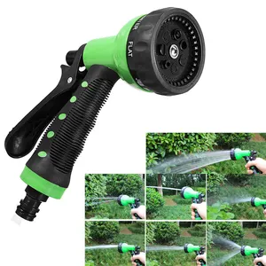 DD1337 Multifunction Retractable Spring Garden Hose Connector Set Reel 7 Pattern Pipe Gun Washing Car Spray Nozzle Garden Hose