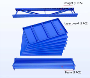 Étagères de stockage industrielles personnalisées, vente en gros d'usine, revêtement époxy antirouille, rayonnages d'entrepôt réglables faciles à assembler - Product Image 2