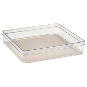Boîte plate carrée résistante aux chutes, boîte d'emballage pour pâtisserie papillon, boîte d'emballage pour biscuits en plastique transparent, fond givré - Product Image 1