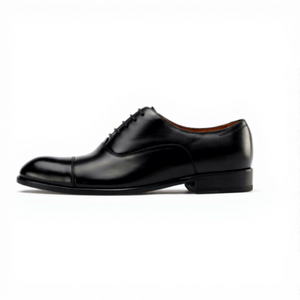 Zapatos Oxford de Cuero Negro para Hombre, con Cordones, Formales, para Negocios o Bodas, Antideslizantes, de Piel de Becerro Italiana de Primera Calidad, con Suela de Goma, para Primavera/Verano - Product Image 3