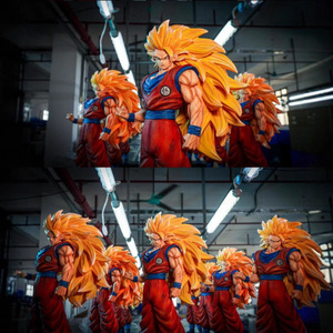 Figurines de collection Dragon Ball Super <span class=keywords><strong>Saiyan</strong></span> <span class=keywords><strong>3</strong></span> Goku aux cheveux jaunes 1/4 GK Anime Statue JT Modèle périphérique Ornement Cadeau Jouets - Product Image 2
