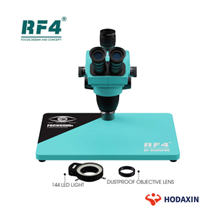 Microscopio Stereoscopico Trinoculare RF4 RF-6565PRO 6.5-65X ZOOM, Base Grande Antipolvere, per Riparazione Cellulari, Formazione e Aggiornamento - Product Image 1