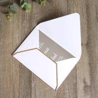 Schlichte Silberne Spiegel-Acryl Hochzeitseinladungskarten mit Heißprägung Weißer Schrift und Umschlag mit Goldrand