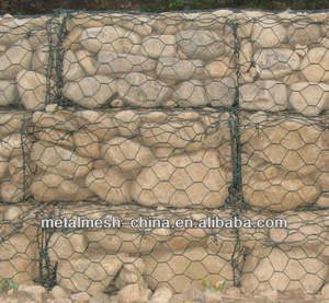 Nehir bankası için Gabion sepeti galvanizli ve PVC kaplı örgü altıgen Gabion kutusu taş kafes duvar korumak - Product Image 6