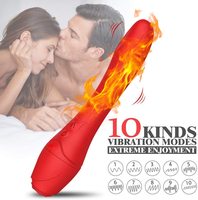Heizung Rose G-Punkt Vibrator Dildos für Frauen Vagina Vibrator Weibliche Klitoris Stimulieren Sexspielzeug für Erwachsene Nippel Massage gerät