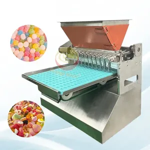 Mini máquina de fazer doces de amêndoa/linha de produção de gomas de pectina, depositante de doces de gelatina macia para fábrica de doces