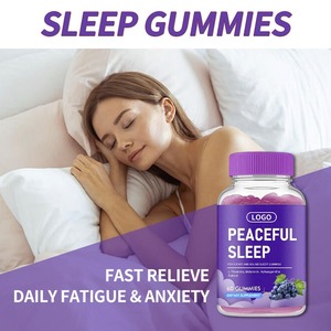 Ngủ Gummy 1 tháng cung cấp thêm sức mạnh Melatonin 6mg Vegan vitamin B6 L-theanine 5 HTP <span class=keywords><strong>valerian</strong></span> tàn ác miễn phí cho người lớn không - Product Image 3