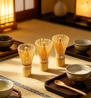 Fouet à Matcha Japandi Japonais en Gros avec Breloque, Accessoires, Fouet à Matcha en Porcelaine et Chasen avec Breloque