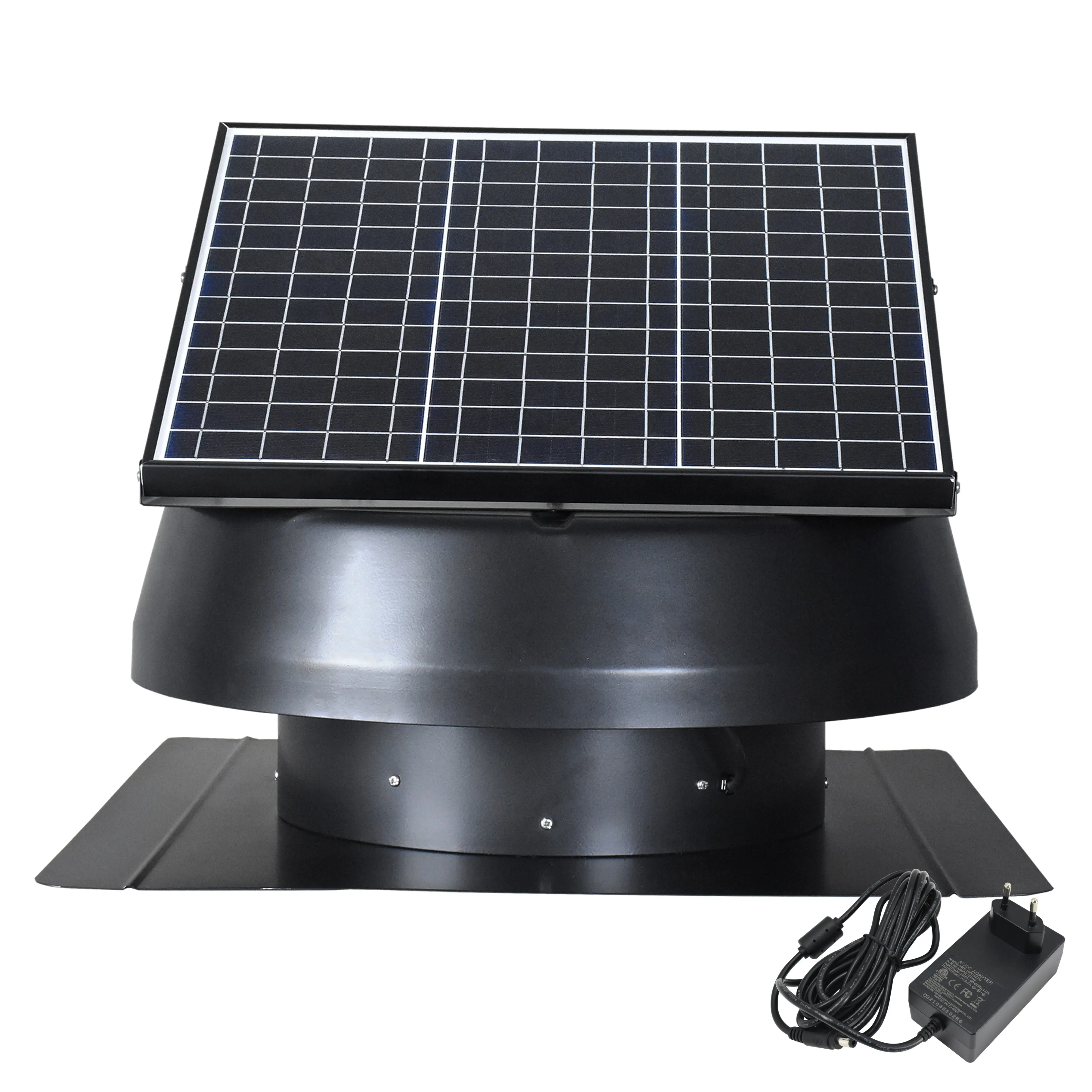 Eco Vent Tools 40W Geflügel Hühnerfarm Decken luft gebläse Solar DC betriebener Wärme absauger Dach lüftungs kühler Abluft ventilatoren