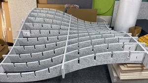 Sistema de Sonido para <span class=keywords><strong>Techo</strong></span> Suspendido, Panel Acústico de Fibra de Poliéster de 12 mm para Aislamiento Acústico, Deflector Acústico para <span class=keywords><strong>Techo</strong></span> - Product Image 6