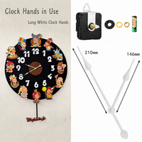 Großhandel Quarz-Uhrwerk-Set mit weißen dekorativen Zeigern für DIY große Wanduhr-Reparatur, Ersatz und Heimdekorationsprojekte