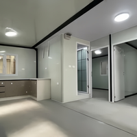 Maison conteneur extensible durable de 40 pieds pour ferme autonome, préfabriquée, avec jardin permaculturel et récupération d'eau de pluie, pour usage bureau/hôtel, design moderne