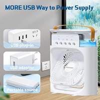 Ventilateur à brume d'eau pliable mains libres Gebra, faible bruit, alimentation USB, longue autonomie