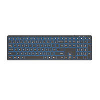 Clavier de jeu numérique sans fil rétroéclairé 7 couleurs, double mode, USB 3.0, à ciseaux, pour ordinateur portable, tablette, Macbook, ordinateur de bureau, version anglaise