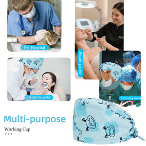 Casquettes chirurgicales imprimées, casquettes d'infirmière pour hommes et femmes, casquettes <span class=keywords><strong>de</strong></span> travail <span class=keywords><strong>de</strong></span> médecin, casquettes <span class=keywords><strong>de</strong></span> salle d'opération, respirantes et antistatiques - Product Image 5