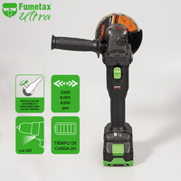 FUMETAX Mini Gerinda Sudut Profesional Industri Tanpa Kabel Bertenaga Baterai dengan Motor Brushless, Diameter Disc 115mm untuk Pengkondisian Permukaan Geser