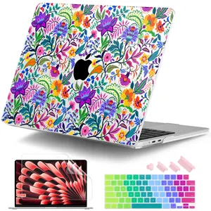 New Latest Style For Macbook Air 15 Inch 2023 Crystal Transparent UV Printed Clear Cases For Macbook With M2 Chip Cover