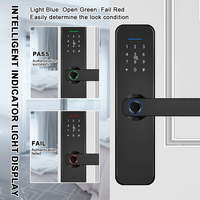 Serrure de porte intelligente numérique pour appartement, avec poignée, sans clé, biométrique, par empreinte digitale, mot de passe, WiFi, application Tuya TTLock, YiTechE
