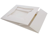 Scatole per Torte Kraft 10x10x3 Pollici con Finestra Ondulata, Confezioni Usa e Getta per Torte, Biscotti, Torte, Cupcake e Pasticceria
