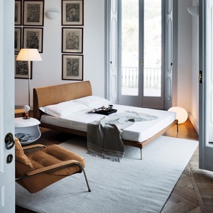 <span class=keywords><strong>Lit</strong></span> en tissu doux sur <span class=keywords><strong>mesure</strong></span> de luxe italien, directement de l'usine, pour lits doubles en bois massif modernes - Product Image 3