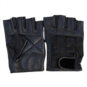 Meilleurs gants de sport unisexes noirs personnalisables avec logo, accessoires en cuir pour l'entraînement, la musculation et les activités sportives à domicile - Product Image 2