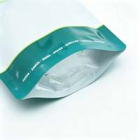 Sachet d'emballage alimentaire composite mat métallisé à fond plat personnalisé en usine, refermable avec fermeture éclair