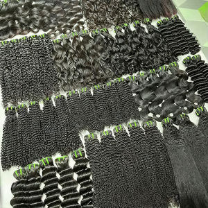 Cheveux humains vierges vietnamiens 100% naturels, couleur noire naturelle, double trame, qualité supérieure, vente en gros, grade 12A, cuticules alignées - Product Image 2