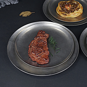Assiette de service en acier inoxydable pour barbecue, personnalisable avec logo, grande et petite taille, pour camping et extérieur - Product Image 2