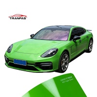 Vinilo Elástico de Lujo Verde Víbora Brillante para Envolver Autos, Rollo de Protección de Pintura para Carrocería Completa de 7.5mil con Cambio de Color UV