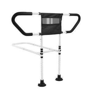 <b>Bed</b> Rails For Elderly And <b>Disabled</b> With Adjustable Height And Storage Pocket White Design - Product Image 2