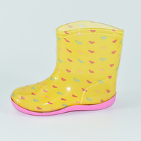 Bottes de pluie mi-mollet en PVC pour enfants, imprimé cœurs colorés, semelle rose, imperméables pour filles, 3 couleurs