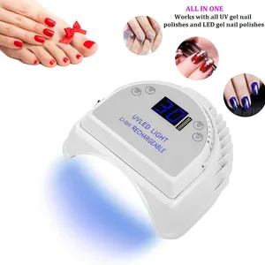 โคมไฟเล็บยูวี LED 64W แบบชาร์จได้ สำหรับอบเจลทำเล็บ พร้อมเซ็นเซอร์อัตโนมัติ เครื่องอบเล็บไร้สาย อุปกรณ์และเครื่องมือทำเล็บ - Product Image 2