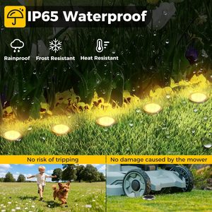 Solar Pavement Light Ip65 Waterproof Yard Solar Power 8 Led 10Led Light Lamp Patio Lawn Decor Solar LED Garden Disk Ground Light - Product Image 3