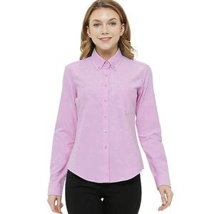 <span class=keywords><strong>Camisa</strong></span> Oxford Ecológica de Alta Calidad para Mujer, 100% Algodón Canvas, Color Sólido, Logotipo Bordado Personalizado, Blusas, Camisas Digitales - Product Image 1