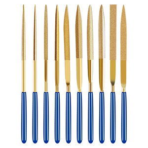 Juego de Limas de Diamante Jin Chengtai, Acero Inoxidable, Mango Azul, Herramientas de Pulido de Metal de Alta Precisión, Limas Pequeñas Surtidas, Lima Plana - Product Image 1