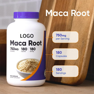 OEM 유기농 마카 루트 캡슐 플러스 인삼 & 아쉬와간다 허브 에너지 보충 공장의 블랙 마카 루트 캡슐 - Product Image 4