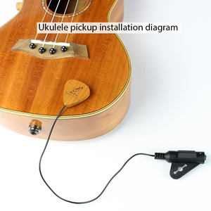 Personalizzazione in legno massello <span class=keywords><strong>WM</strong></span> 69 chitarra facile da installare Kahong Drum Ukulele Piezo Pickup chitarra Ukelele mandolino Adeline CN;GUA - Product Image 3