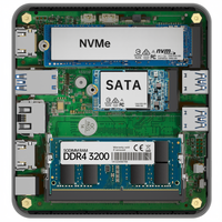 Nuevo Modelo Intel Alder-lake N150 Barebone Mini PC DDR4 M.2 NVMe SATA SSD Mini PC Personalizable para Oficina y Escuela