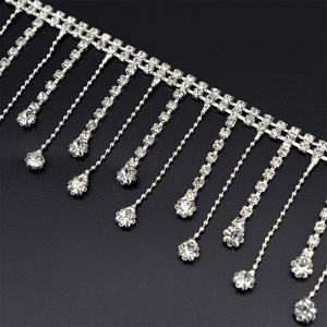 Catena di nappe in cristallo oro argento per abiti da sposa accessori per abiti da sera con artiglio strass per scarpe e borse - Product Image 4