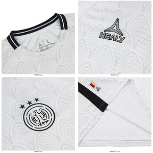 Maillot de football personnalisé à motif Aigle Blanc avec texture subtile, respirant et léger, uniformes d'équipe imprimés pour adultes - Product Image 3
