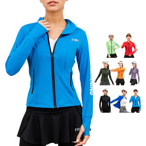 Fitness Hoodie Ideal For Beach <b>Walking</b> With Zipper Closure Technology And Quick Dry Fabric Fabric By Women - Product Image 5