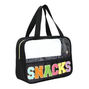Bolsa de cosméticos de PVC <span class=keywords><strong>transparente</strong></span> personalizada, bolso de cuero <span class=keywords><strong>transparente</strong></span> impermeable OEM, maleta de mano para <span class=keywords><strong>maquillaje</strong></span>, bolsa de viaje para mujer con impresión de logotipo - Product Image 4
