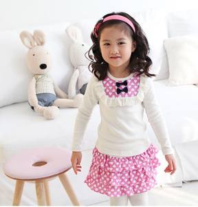 Ensemble de vêtements pour enfants en gros : T-shirt coréen mignon à manches longues avec jupe et pantalon pour petites filles, directement de l'usine chinoise - Product Image 4