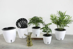 Système d'auto-arrosage écologique pour l'intérieur et l'extérieur, pot de plante personnalisé blanc, <span class=keywords><strong>grand</strong></span> pot <span class=keywords><strong>en</strong></span> plastique pour faire pousser des légumes et des fruits dans le jardin - Product Image 2