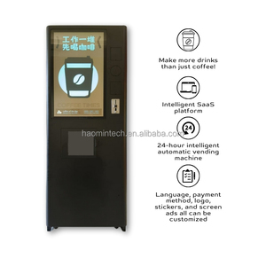 Payment Instant Portable Acceptor Card <b>Standing</b> Automatic Making Coffe Operated Sell Outdoor Vending Machine for Coffee HM-C01 K - Product Image 3